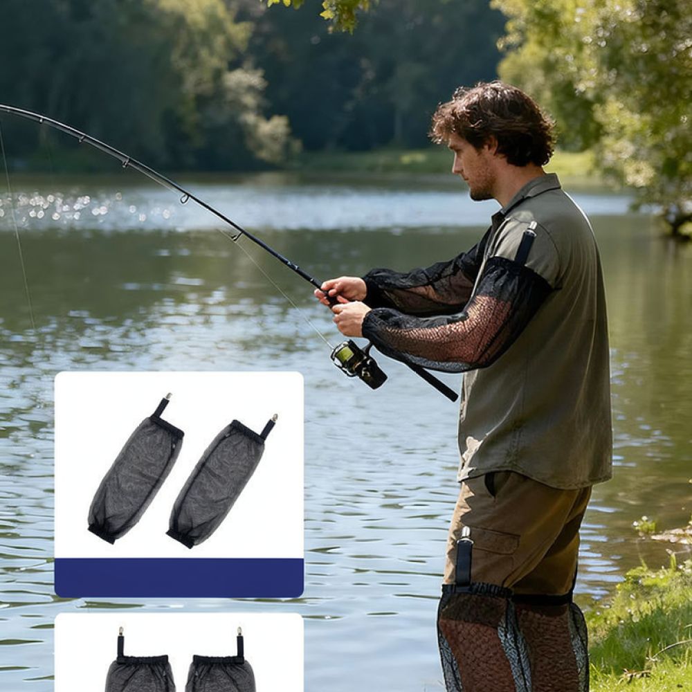 Fishing Gloves - Outdoor-Mesh-Mückenschutzanzug, Kapuzenjacke, Hose, Handschuhe, atmungsaktive Schutzkleidung