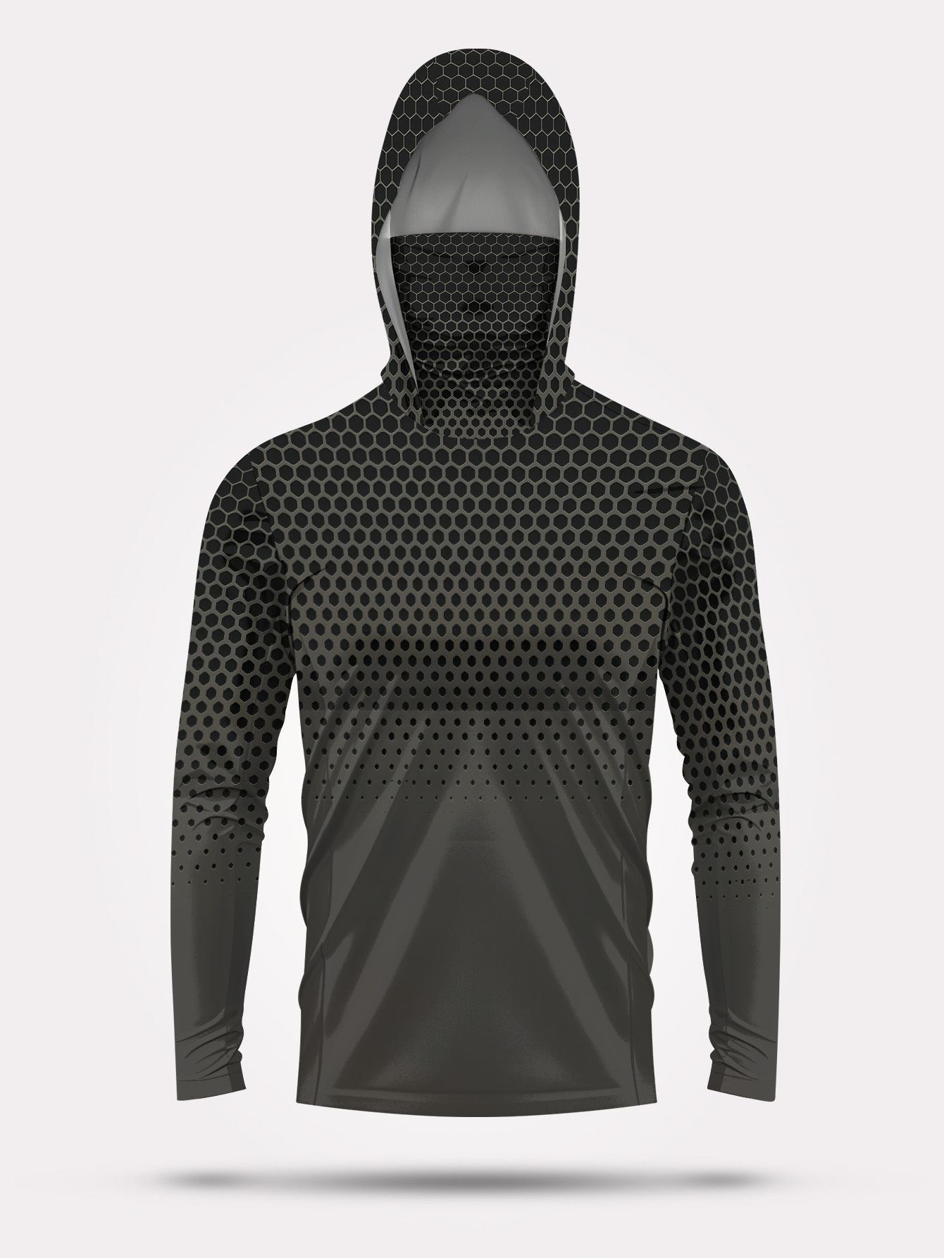 Graues, farbverlaufendes Waben – Fishing Shirt Uv Protection Bewertung und Preis
