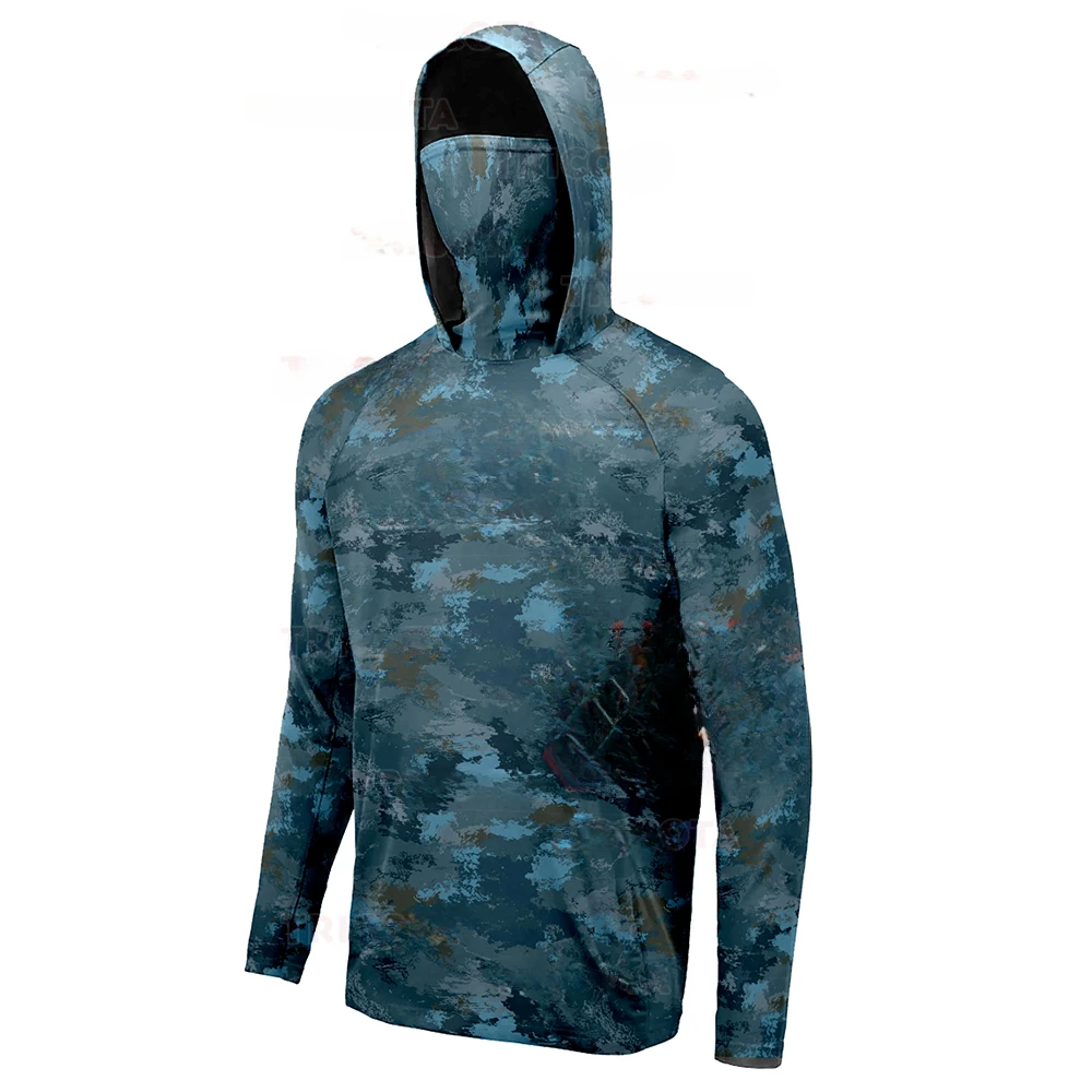 Herren-Angel-Hoodie-Shirts mit – Fishing Shirt Uv Protection Bewertung und Preis